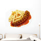Currywurst with french fries Wall Mural