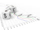 Big Currency Dice and Wall Mural
