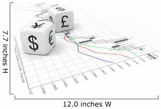 Big Currency Dice and Wall Mural