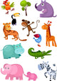 Jungle Safari Animals Wall Decal