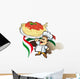 Italian chef with pizza giant Wall Decal