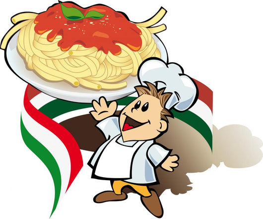 Italian chef with pizza giant Wall Decal