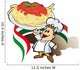 Italian chef with pizza giant Wall Decal