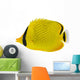 Latticed Butterfly fish. Chaetodon rafflesi Wall Decal