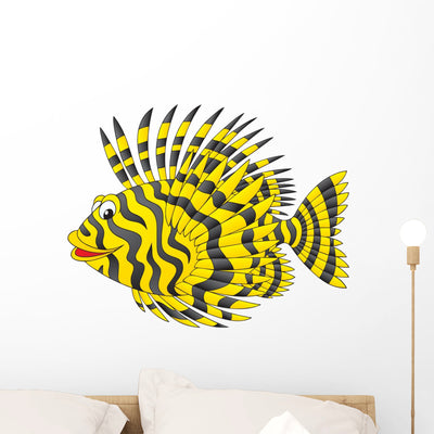 Firefish Wall Decal shown on a wall