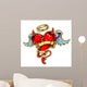 Tattoo Styled Heart with Wall Mural