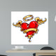 Tattoo Styled Heart with Wall Mural