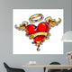 Tattoo Styled Heart with Wall Mural