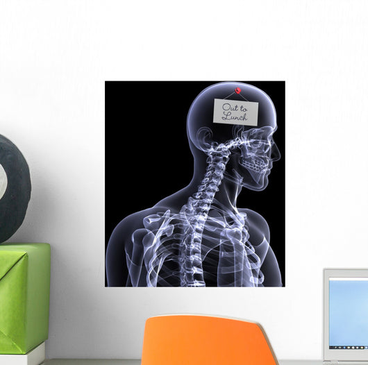 skeleton x-ray - out to lunch Wall Mural