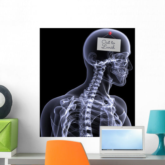 skeleton x-ray - out to lunch Wall Mural