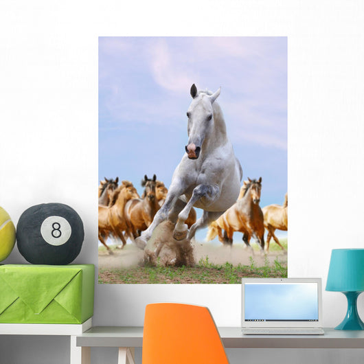 White Horse and Herd