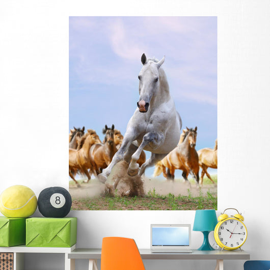 White Horse and Herd