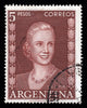 Argentina Vintage Postage Stamp Eva Peron Evita Wall Mural