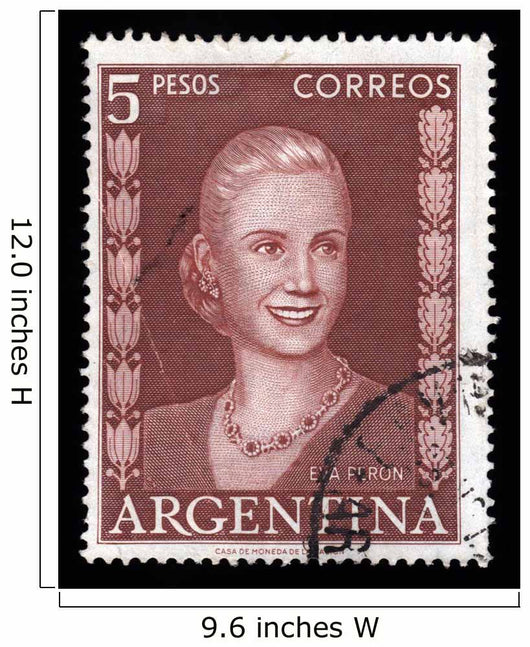 Argentina Vintage Postage Stamp Eva Peron Evita Wall Mural