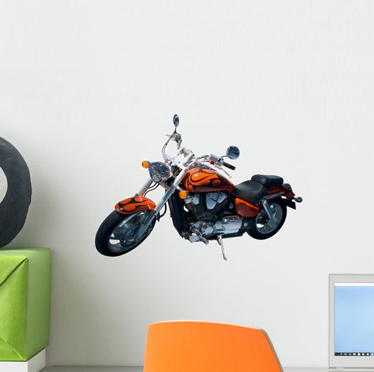 vintage chopper motorcycle Wall Decal