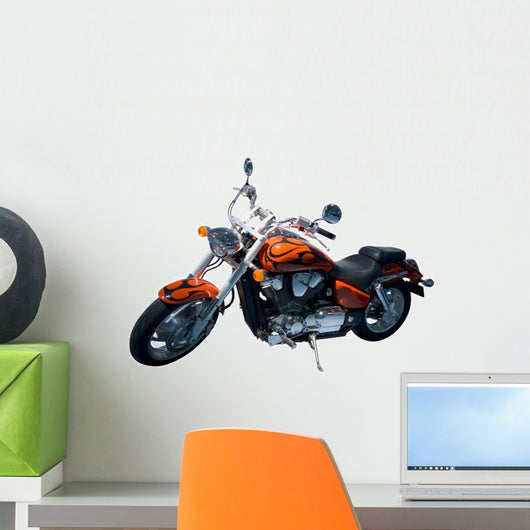 vintage chopper motorcycle Wall Decal