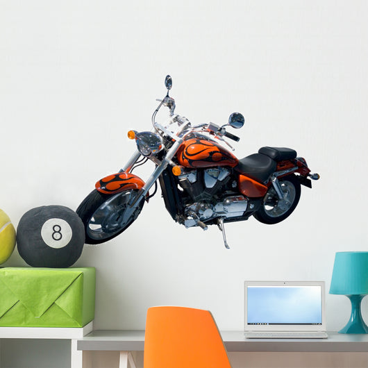vintage chopper motorcycle Wall Decal