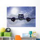 Head-On View Of Twin Engine Propeller Airplane Wall Mural