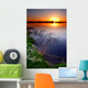 sunset by the lake Wall Mural