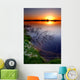 sunset by the lake Wall Mural