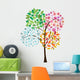 Colorful Tree of Four Seasons Wall Decal