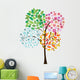 Colorful Tree of Four Seasons Wall Decal