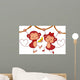 Monkey Couple Wall Mural