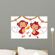 Monkey Couple Wall Mural