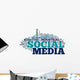Word Cloud "Social Media" Wall Decal