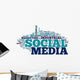 Word Cloud "Social Media" Wall Decal