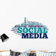 Word Cloud "Social Media" Wall Decal