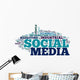 Word Cloud "Social Media" Wall Decal