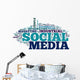 Word Cloud "Social Media" Wall Decal