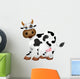 Mucca Cartoon-Cartoon Cow-Vector Wall Decal