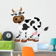 Mucca Cartoon-Cartoon Cow-Vector Wall Decal