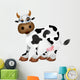 Mucca Cartoon-Cartoon Cow-Vector Wall Decal