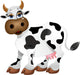Mucca Cartoon-Cartoon Cow-Vector Wall Decal