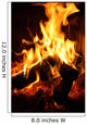 Flames Dancing in Fireplace Wall Mural