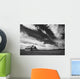 Small Country Church In Grass Field In Black And White Wall Mural