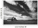 Small Country Church In Grass Field In Black And White Wall Mural