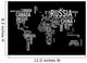 World map: countries of wordcloud Wall Mural