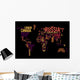 World map: countries of wordcloud Wall Mural