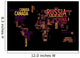 World map: countries of wordcloud Wall Mural