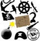 Elements Pirate Wall Decal Sticker Set