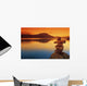 Sunset Over Water, Shuswap Lake, British Columbia, Canada Wall Mural