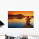 Sunset Over Water, Shuswap Lake, British Columbia, Canada Wall Mural