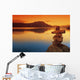 Sunset Over Water, Shuswap Lake, British Columbia, Canada Wall Mural