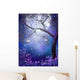 Enchanted Meadow with purple flowers Wall Mural