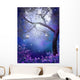 Enchanted Meadow with purple flowers Wall Mural