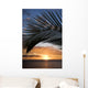 sunset framed by palm, maui, hawaii. Wall Mural